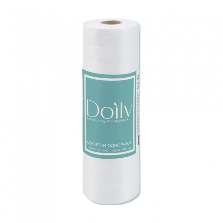 Полотенце одноразовое сетка 30*40 см (100шт) в рулоне