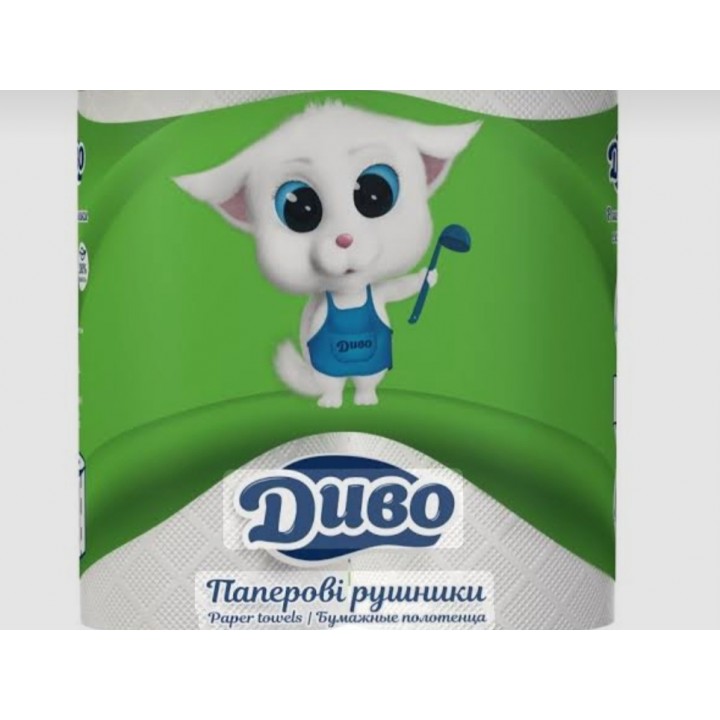 Полотенце бумажное Диво 2-слойное, 2 рулона