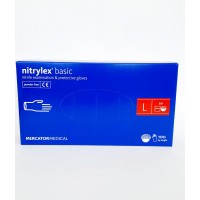 Перчатки нитриловые L (8-9) синие  Mercator TM Nytrilex 100шт